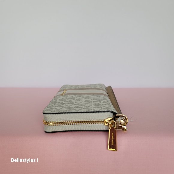 MICHAEL KORS Jet Set Travel Continental Signature Logo Colorblock Stripe Wallet - Picture 11 of 16